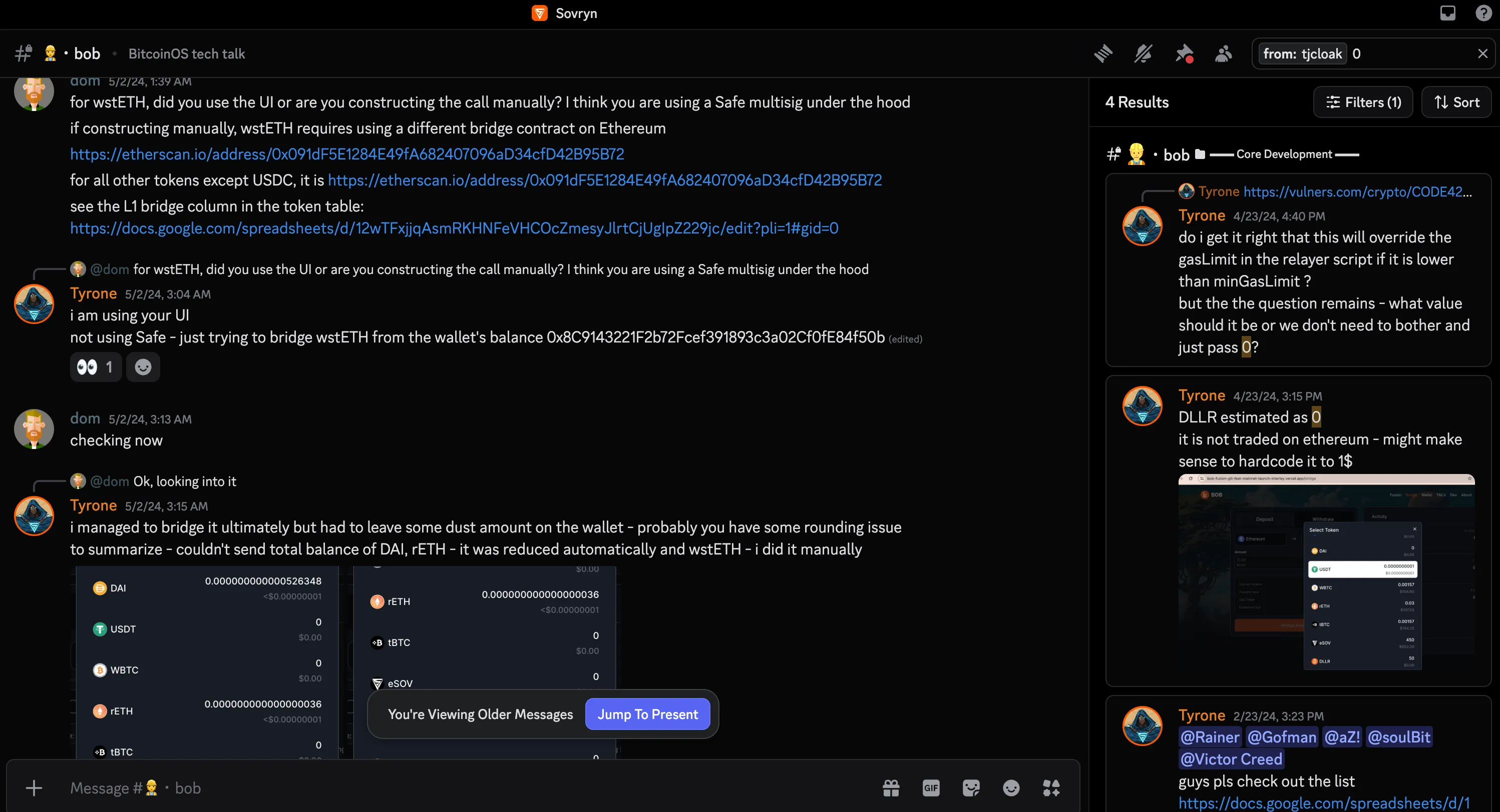 Supplied wider Discord search screenshot showing additional results from the displayed Tyrone account